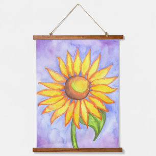 Sonnenblumen-Wandkunst-Teppich Wandteppich Mit Holzrahmen