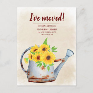 Sonnenblumen Wasser kann Wasserfarbe ändern Adress Postkarte