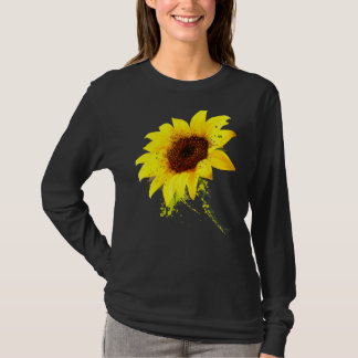 Sonnenblumen Wasserfarbe Blumengrafik Inspiration T-Shirt