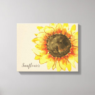 Sonnenblumen Wasserfarben Canvas drucken Leinwanddruck