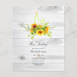 Sonnenblumen Wein Degustation Brauchtum Dusche Ein Flyer