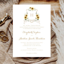 Sonnenblumen Weißes Hydrangea Grünes Wappen Hochze