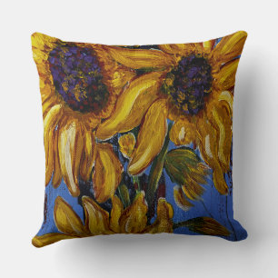 Sonnenblumen werfen Kissen