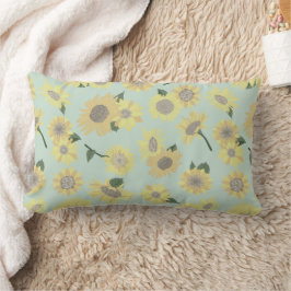 Sonnenblumen Whimsical Yellow Orange Blue Lendenkissen