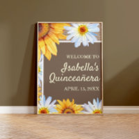Sonnenblumen White Daisy Burlap Quinceañera Willko