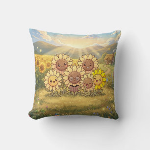 Sonnenblumen-Wiesen-Kissen Kissen