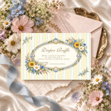 Sonnenblumen Wildblumen Babyshower Windel-Raffle