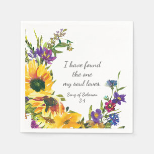 Sonnenblumen Wildblumen Blumenblume Hochzeitbibel  Serviette