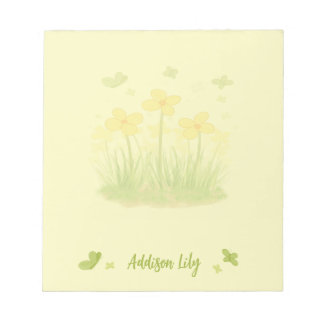 Sonnenblumen-Wildblumen & Schmetterlinge Notizbloc Notizblock