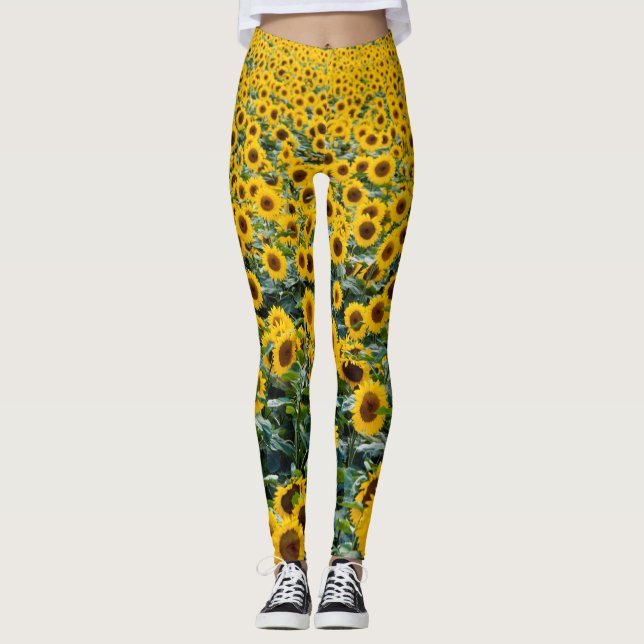 Sonnenblumen, Wisconsin-Feld Leggings (Vorderseite)