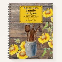 Sonnenblumen Wood Kitchen Utensils Familienrezepte