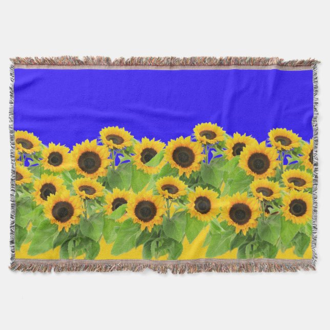 Sonnenblumen Wurfdecke Decke (Vorderseite)