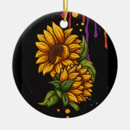 Sonnenblumen, zeichnend Kunst, Sonnenblumen Liebe Keramik Ornament
