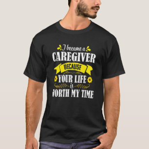 Sonnenblumen-Zitat Pflegekraft Pflege Würdigung T-Shirt
