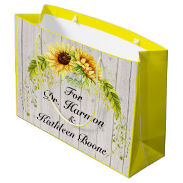 Sonnenblumen - Zurück Anpassung Große Geschenktüte