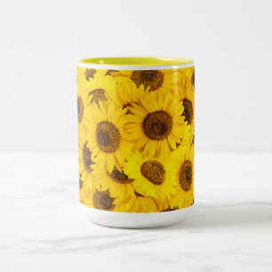 Sonnenblumen Zweifarbige Tasse