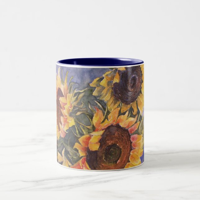 Sonnenblumen Zweifarbige Tasse (Mittel)