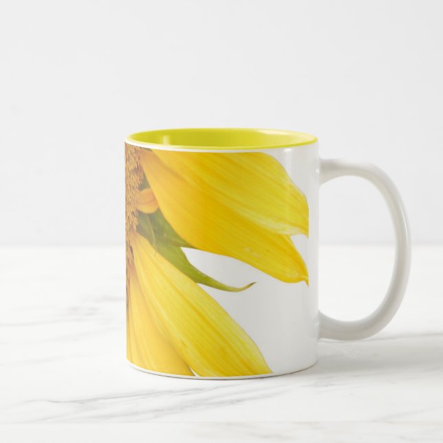 Sonnenblumen Zweifarbige Tasse (Rechts)