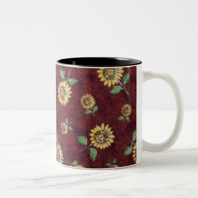 SONNENBLUMEN ZWEIFARBIGE TASSE (Rechts)