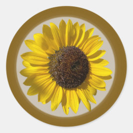 Sonnenblumenaufkleber Runder Aufkleber