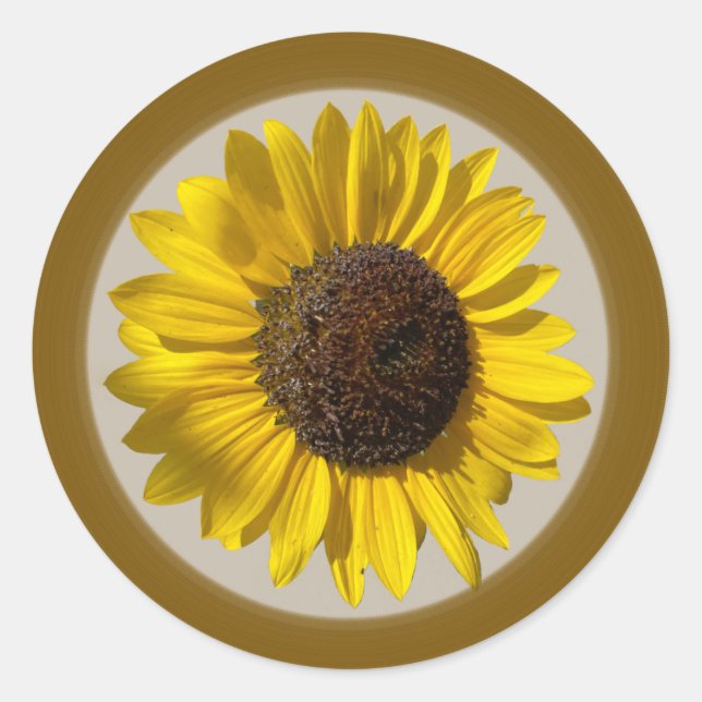 Sonnenblumenaufkleber Runder Aufkleber (Vorderseite)