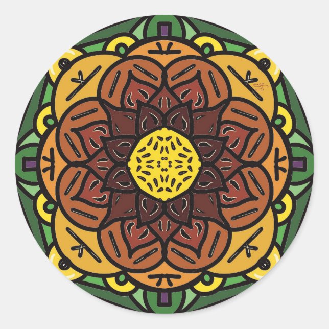 Sonnenblumenaufkleber Runder Aufkleber (Vorderseite)