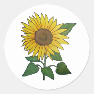 Sonnenblumenaufkleber Runder Aufkleber