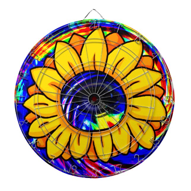 Sonnenblumenauge_ Dartscheibe (vorne)