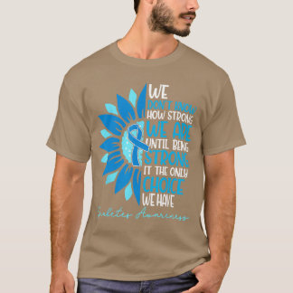 Sonnenblumenband Blaues Unterstützungsteam Diabete T-Shirt