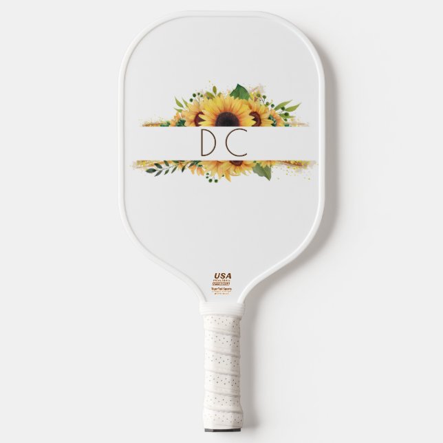 Sonnenblumenband Pickleball Schläger (Vorderseite)