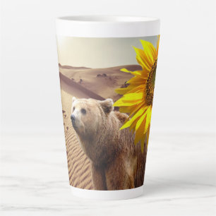 Sonnenblumenbär Latte Tasse