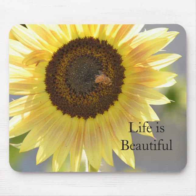 Sonnenblumenbiene (Foto von mir) Mousepad (Vorne)