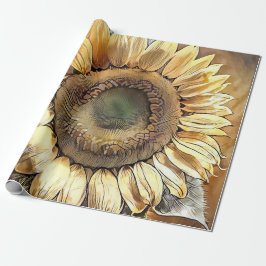 Sonnenblumenbild Moderne Kunst, Dichtung und Musik Geschenkpapier