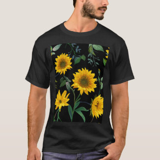 Sonnenblumenbild nahtloses Muster T-Shirt