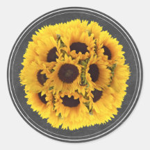 Sonnenblumenblume Bouquet Chalkboard Rustikale Hoc