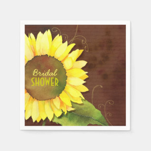 Sonnenblumenblume Brautparty Serviette