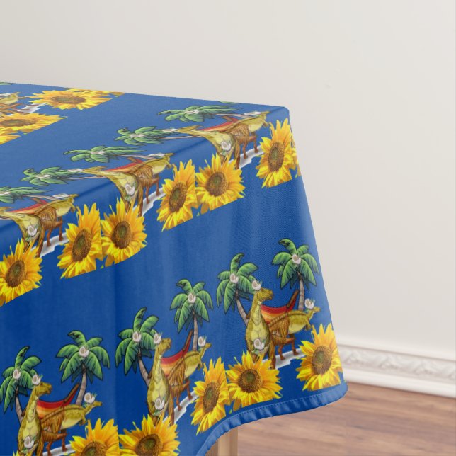 Sonnenblumenblume Dinosaur Tableclout Tischdecke (Beispiel)