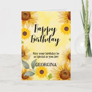 Sonnenblumenblume Geburtstag Karte