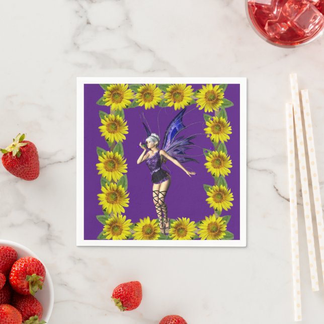 Sonnenblumenblumenpapier Napkins Serviette (Beispiel)