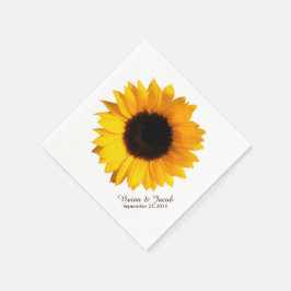 Sonnenblumenblüte Custom Wedding Napkins Serviette