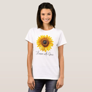 Sonnenblumenblüte mit anmutiger inspirierender flo T-Shirt