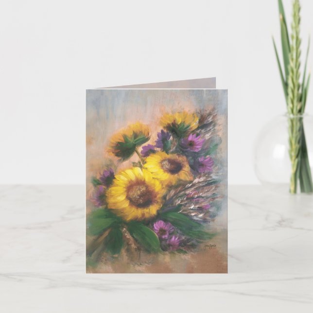Sonnenblumenbrise Karte (Vorderseite)
