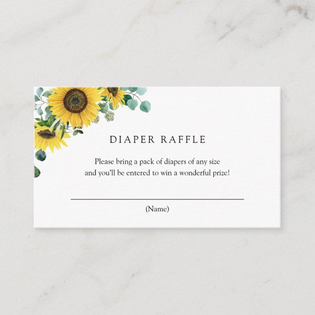 Sonnenblumenbücher für Babysteckkarte Begleitkarte (Vorderseite)