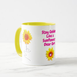 Sonnenblumencoffee Tasse Geschenk für Mädchen (ein