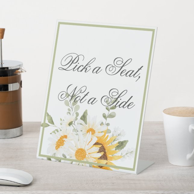 Sonnenblumendämmerung - Wählen Sie einen Platz und Sockelschild (In SItu)