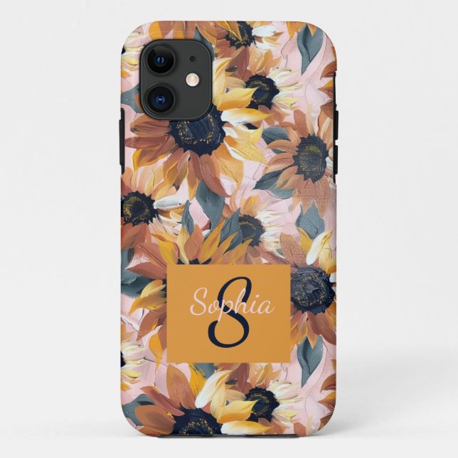 Sonnenblumendesign Case-Mate iPhone Hülle (Rückseite)