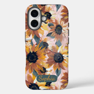 Sonnenblumendesign iPhone 16 Hülle