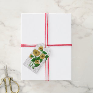 Sonnenblumendesign Geschenkanhänger