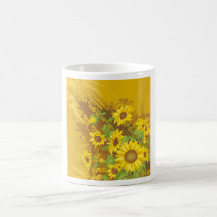 Sonnenblumendesign Kaffeetasse