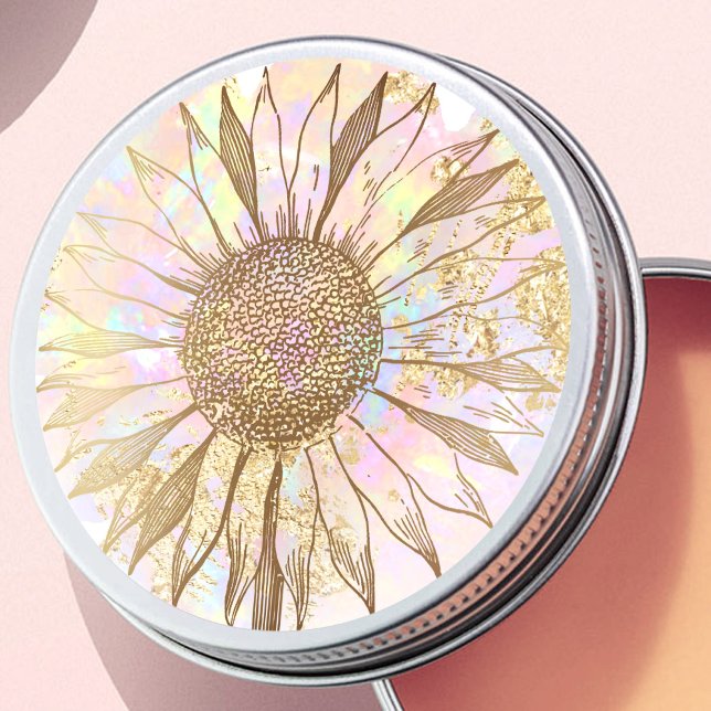 Sonnenblumendesign klassischer Rundaufkleber Runder Aufkleber (Von Creator hochgeladen)